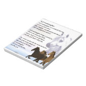 Kleindochter gedicht - Ontwerp voor paarden Notitieblok (Linkerzijde)