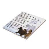 Kleindochter gedicht - Ontwerp voor paarden Tegeltje (Zijkant)