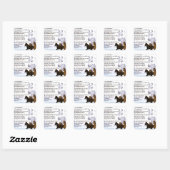 Kleindochter gedicht - Ontwerp voor paarden Vierkante Sticker (Vel)