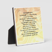 Kleindochter gedicht Plak - Cream Silk-ontwerp Fotoplaat (Voorkant)