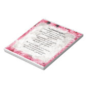 Kleindochter gedicht - Roze Floral Design Notitieblok (Linkerzijde)