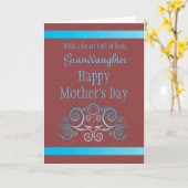 Kleindochter/Gelukkig Moederdag - Grafische Kaart (Gele Bloem)