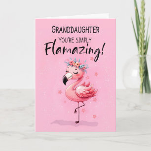 Kleindochter Gezegde Hi met Flamingo Fabulous Fun Kaart