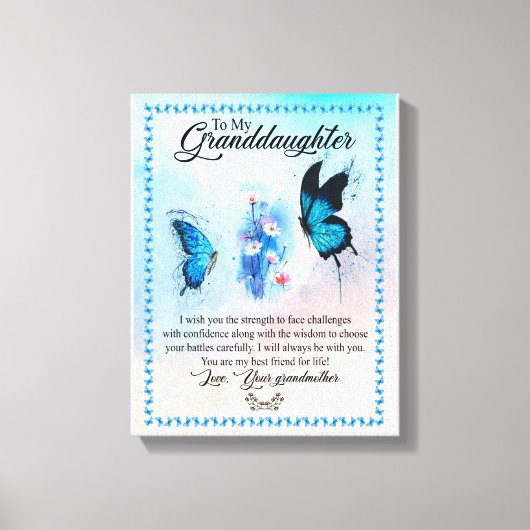 Kleindochter Gift | Love Grandmoeder Family Group Canvas Afdruk (Voorkant)