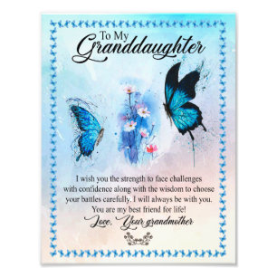 Kleindochter Gift  Love Grandmoeder Family Group Foto Afdruk