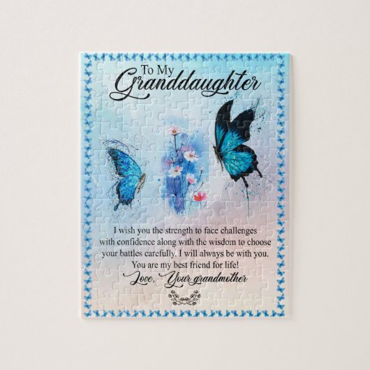 Kleindochter Gift | Love Grandmoeder Family Group Legpuzzel (Verticaal)