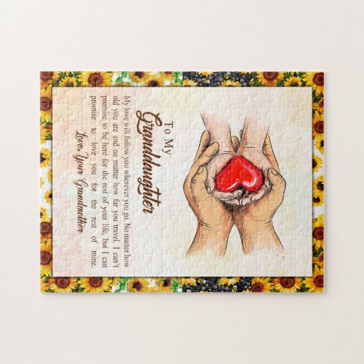 Kleindochter Gift | Love Grandmoeder Family Group Legpuzzel (Horizontaal)