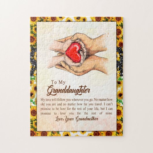 Kleindochter Gift | Love Grandmoeder Family Group Legpuzzel (Verticaal)