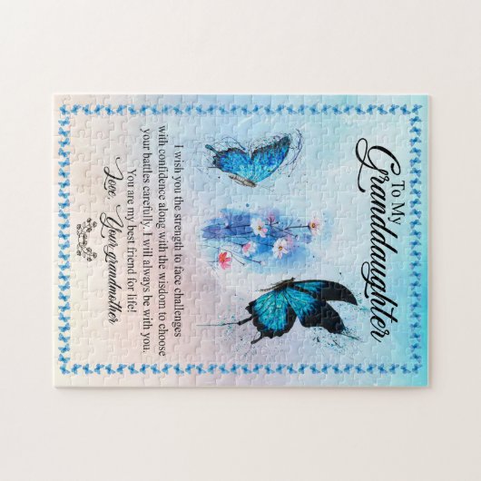 Kleindochter Gift | Love Grandmoeder Family Group Legpuzzel (Horizontaal)