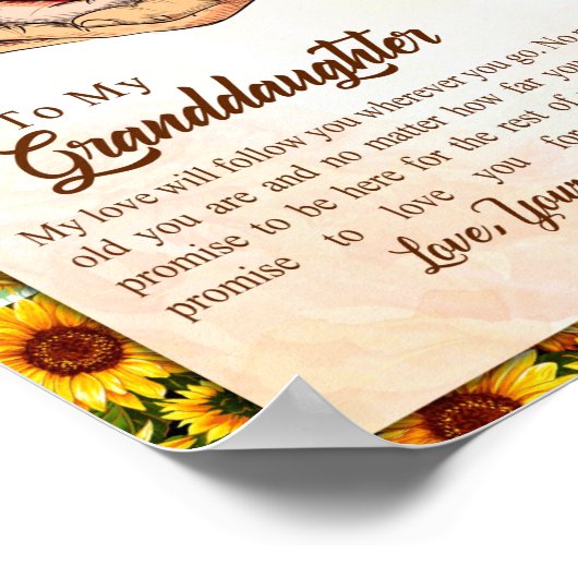 Kleindochter Gift | Love Grandmoeder Family Group Poster (Hoek)