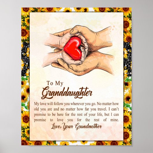 Kleindochter Gift | Love Grandmoeder Family Group Poster (Voorkant)