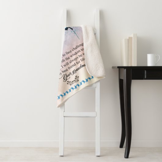 Kleindochter Gift | Love Grandmoeder Family Group Sherpa Deken (In situ)