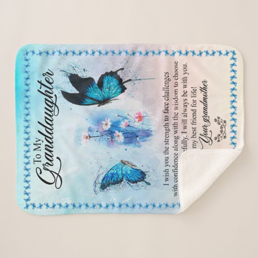 Kleindochter Gift | Love Grandmoeder Family Group Sherpa Deken (Voorkant (horizontaal))