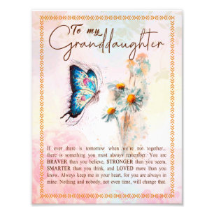 Kleindochter Giften  Van opa Grandma Family Foto Afdruk