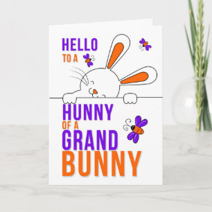Kleindochter Hallo een Hunny van een Grand Bunny Kaart
