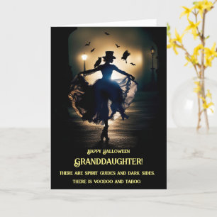 Kleindochter Halloween met Dancing Voodoo Lady Kaart