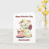 Kleindochter Happy Valentine's Day Kaart (Gele Bloem)