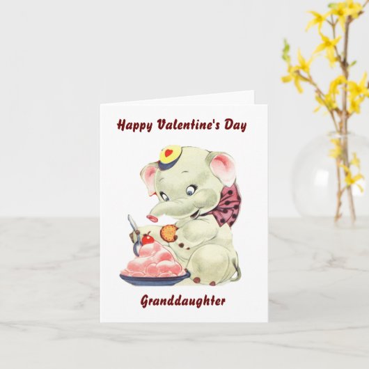 Kleindochter Happy Valentine's Day Kaart (Gele Bloem)