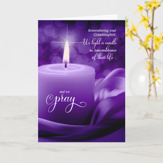 Kleindochter Herinneringsverjaardag Overlijden Paa Kaart (Gele Bloem)