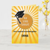 Kleindochter High School Afstuderen Pet op Zon Kaart (Gele Bloem)