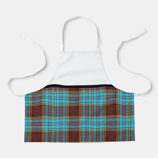 Kleindochter houdt van koken kerst tartan rok schort (Voorkant)