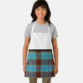 Kleindochter houdt van koken kerst tartan rok schort (Insitu)