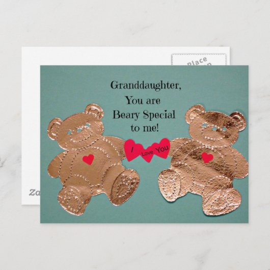 Kleindochter, je bent speciaal voor mij. briefkaart (Voorkant / Achterkant)