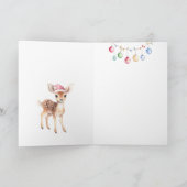 Kleindochter Kerstboom Cadeaus Feestdagen Kaart (Binnen)