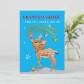 Kleindochter kerstfeestdag Kaart (Staand voorkant)