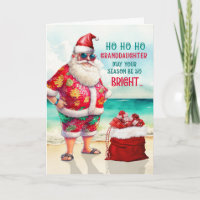 Kleindochter Kerstman in Zonnebril Grappige Kerstm