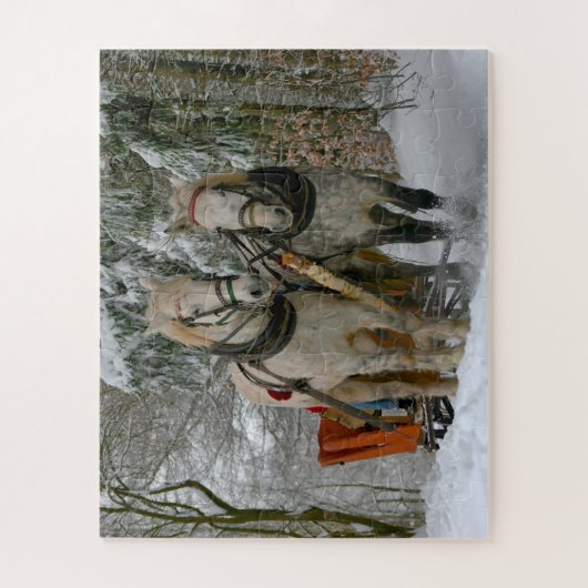 Kleindochter Kerstmis. Legpuzzel (Verticaal)