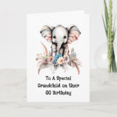 Kleindochter kleinzoon safari oerwoud verjaardagsw kaart (Voorkant)