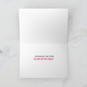 Kleindochter krijgt een roze superheld stripboek kaart (Binnen)