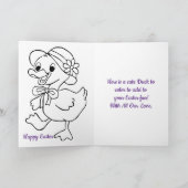 Kleindochter Lamb Paasvakantie Kaart (Binnen)