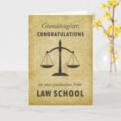 Kleindochter, Law School Afstuderen Gefeliciteerd Kaart (Gele Bloem)