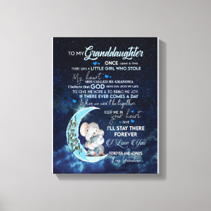 Kleindochter Lovers   Brief aan mijn kleindochter Canvas Afdruk