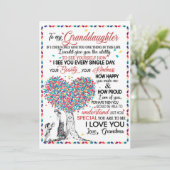 Kleindochter Lovers | Brief aan mijn kleindochter Feestdagenkaart (Staand voorkant)