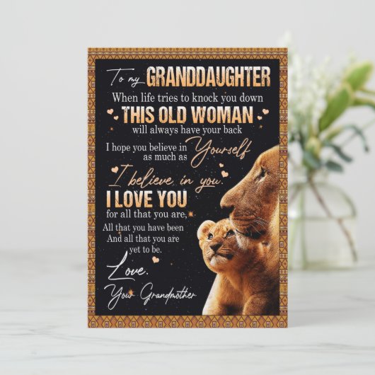 Kleindochter Lovers | Brief aan mijn kleindochter Feestdagenkaart (Staand voorkant)