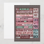 Kleindochter Lovers | Brief aan mijn kleindochter Feestdagenkaart (Voorkant / Achterkant)