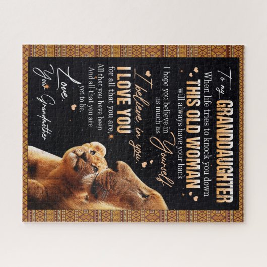 Kleindochter Lovers | Brief aan mijn kleindochter Legpuzzel (Horizontaal)