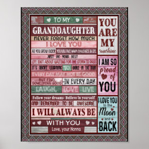 Kleindochter Lovers Brief aan mijn kleindochter Poster