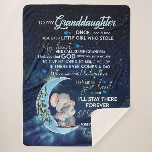 Kleindochter Lovers | Brief aan mijn kleindochter Sherpa Deken (Voorkant)