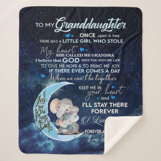 Kleindochter Lovers | Brief aan mijn kleindochter Sherpa Deken (Voorkant)