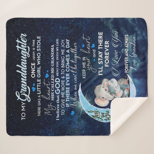 Kleindochter Lovers | Brief aan mijn kleindochter Sherpa Deken (Voorkant (horizontaal))