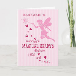 Kleindochter Magische Fairy Roze Valentijnsdag Feestdagen Kaart