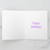 Kleindochter Meisje 8ste verjaardagskaart paarse Kaart (Binnen)