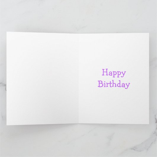 Kleindochter Meisje 8ste verjaardagskaart paarse Kaart (Binnen)