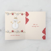 Kleindochter met liefde voor kerstrood feestdagen kaart (Binnen)