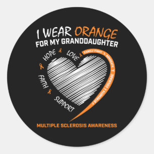 Kleindochter Multiple Sclerose Kleding MS Awaren Ronde Sticker