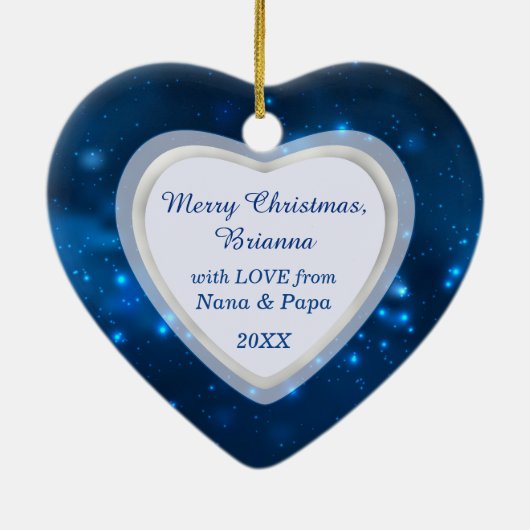 Kleindochter Night Lights Kerstmis Keramisch Ornament (Achterkant)